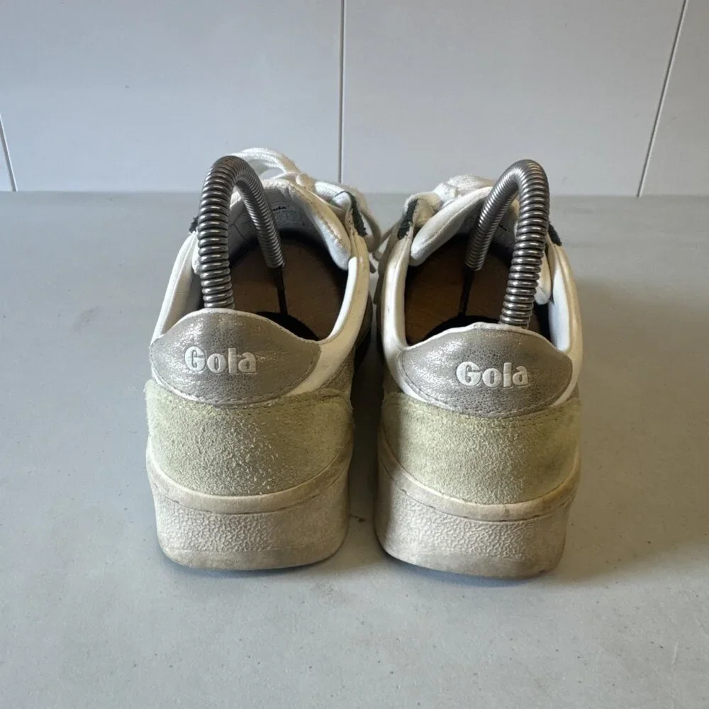 Gola Grandslam‎ Quadrant Laceup Sneakers Size 7 Pink Green Gold Athleisure
